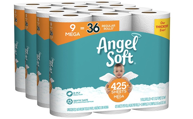 Angel Soft 36-Mega Rolls Toilet Paper for ONLY $30 (Reg $60) – In Stock ...
