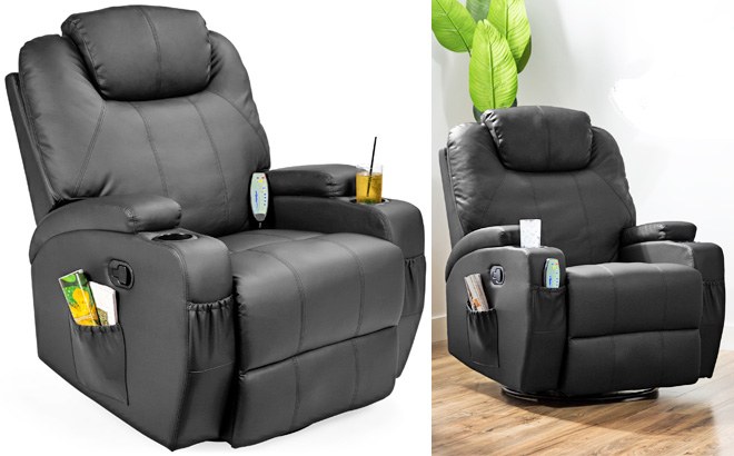 best choice products executive swivel massage recliner