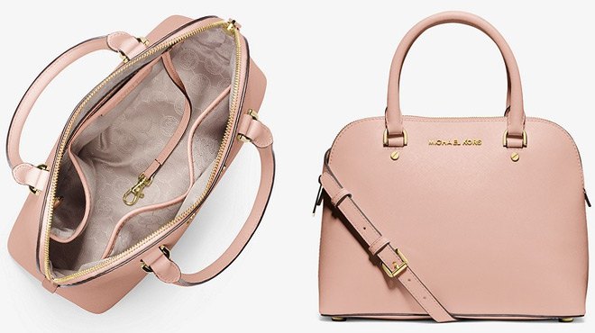 Michael Kors Cindy Leather Dome Satchel ONLY $119 + FREE Shipping  (Regularly $258) | Free Stuff Finder