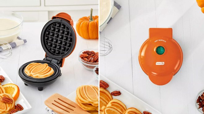 target mini waffle maker pumpkin