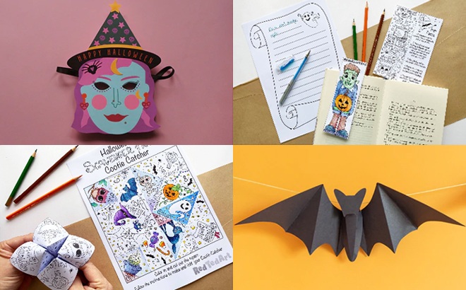 free halloween crafts and coloring pages