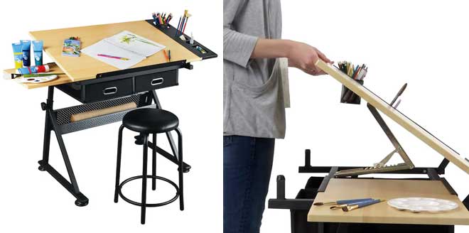 artist loft adjustable desk