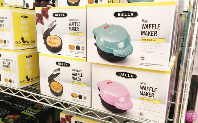 Bella Snowflake Blue Nonstick 4 Mini Waffle Maker - Macy's