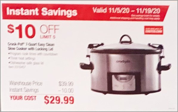 crock pot 7 quart slow cooker costco