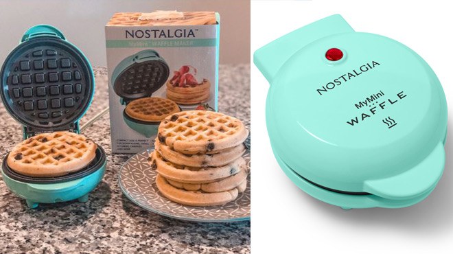 mini waffle maker nostalgia