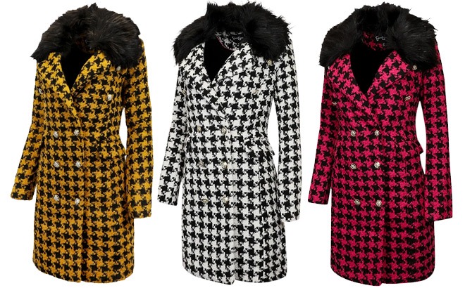 jessica simpson houndstooth coat