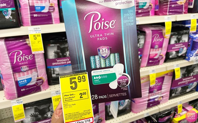 Poise Pads 99¢ at CVS (Reg $6.49) | Free Stuff Finder