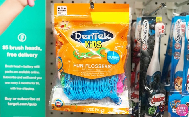 DenTek Kids 75-Count Flossers 3-Pack for $6.39