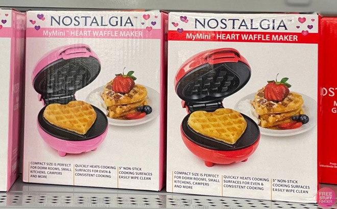 nostalgia heart waffle maker