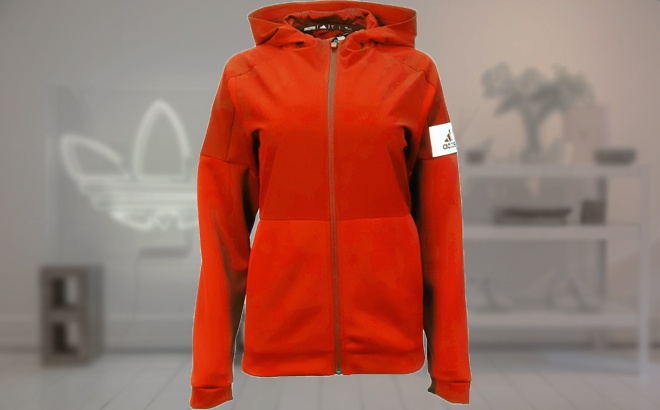 adidas women's full zip hooded game mode jacket