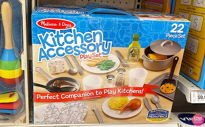 melissa and doug toy kitchen accessory set