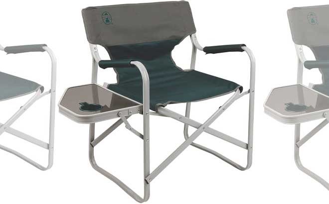 coleman deck chairs side table