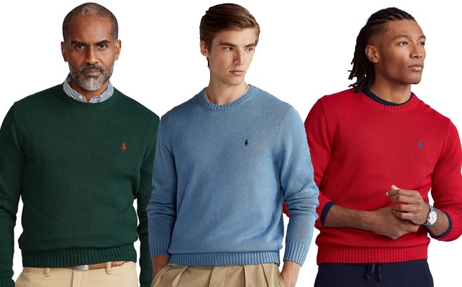 polo ralph lauren men's cotton crewneck sweater