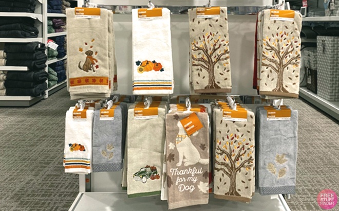 Fall-Themed Kitchen Towel 2-Packs $5.94 (Reg $14)