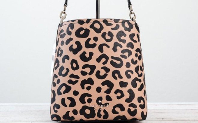 kate spade cheetah bucket bag