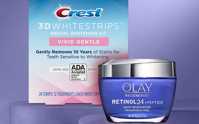 Olay Skin Care & Crest Whitestrips Bundles $28.99 Shipped