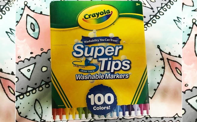 Crayola Super Tips Washable Markers 100-Count $12 | Free Stuff Finder