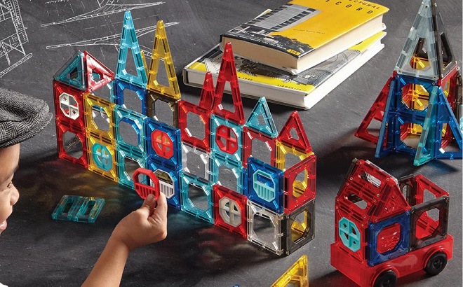 Magnetic Tile & Truck Set $15.99!