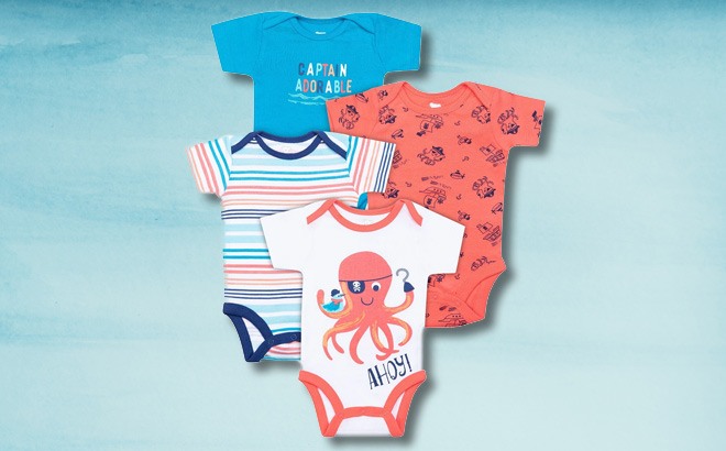 Koala Baby 4-Piece Bodysuit $5.93 (Reg $24)