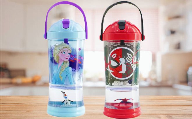 Frozen Snowglobe Tumbler with Straw