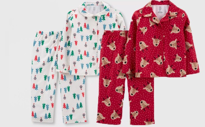 Carter's Kids Holiday Pajama Sets $10.39