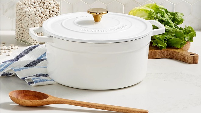 Martha Stewart Enameled Cast Iron 2-Qt. Round Covered Dutch Oven just  $34.99 (Reg. $99.99) + Free Shipping!