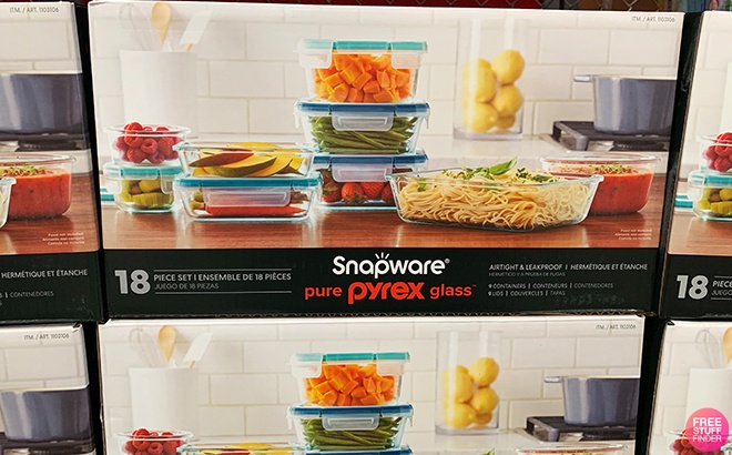 Snapware Pyrex 18-piece Glass Food Storage Set🔴COSTCO OPEN BOX