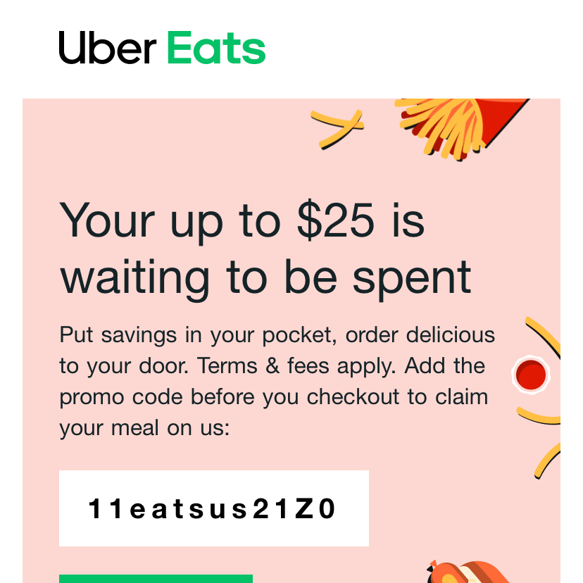 Uber Eats $25 | Free Stuff Finder