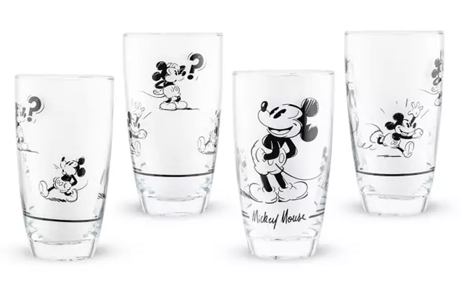 Mickey Mouse 4-Piece Glass Set $15.99