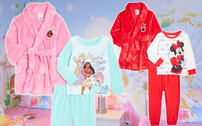 Disney Kids Pants & Robe Set $18