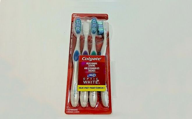 Colgate 4-Count Toothbrush $6