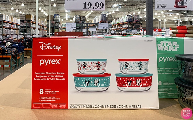  Pyrex Glass 8-piece Decorated Food Storage Set - Mickey &  Minnie: Home & Kitchen