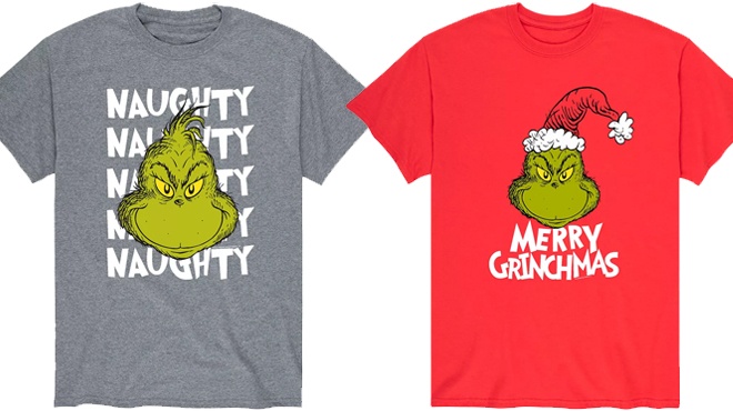 Juniors' Allover Grinch Print Tee