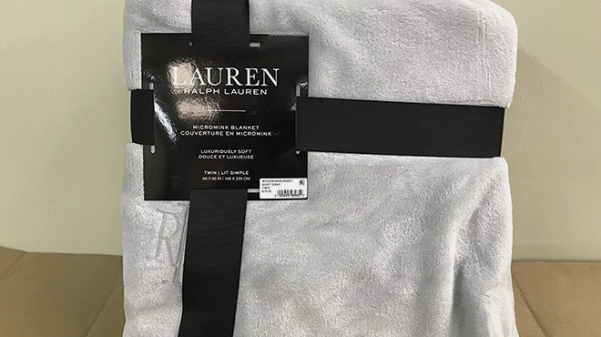 Ralph Lauren Micromink Plush Blanket $25 (Reg $70) | Free Stuff Finder