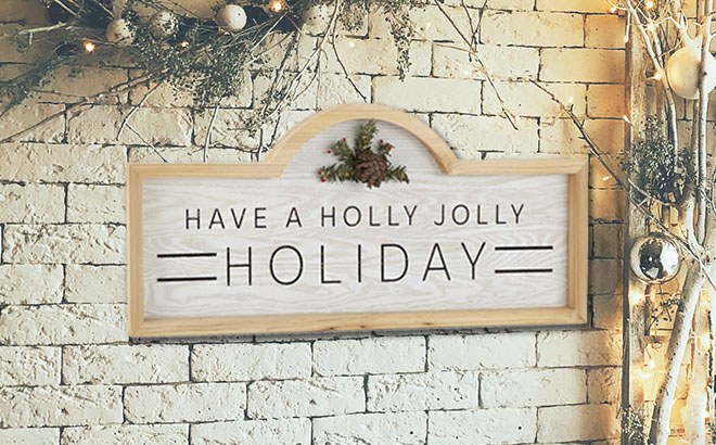 Holiday Wall Sign $13.99