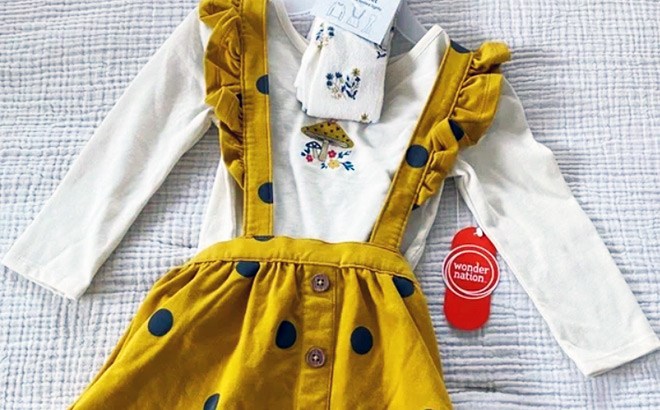 Girls Pinafore Set $8