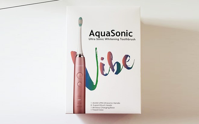 AquaSonic Electric Toothbrush Set $34