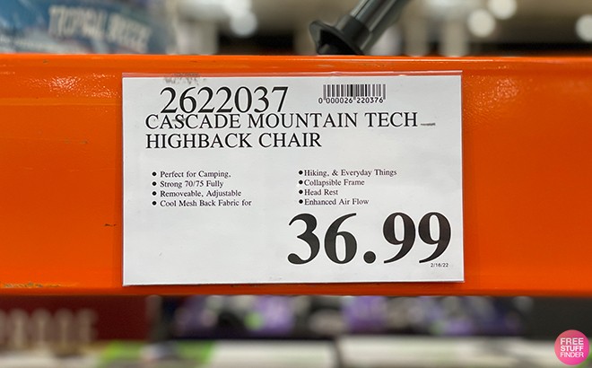 Costco cascade mountain tech chair hot sale