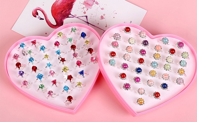 Girls 36-Piece Ring Set $10