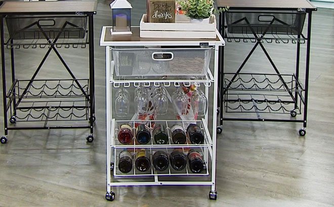 Origami Rolling Wine Cart $29