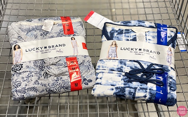 Lucky Brand Ladies' 4-Piece Pajama Set. Size: MEDIUM.