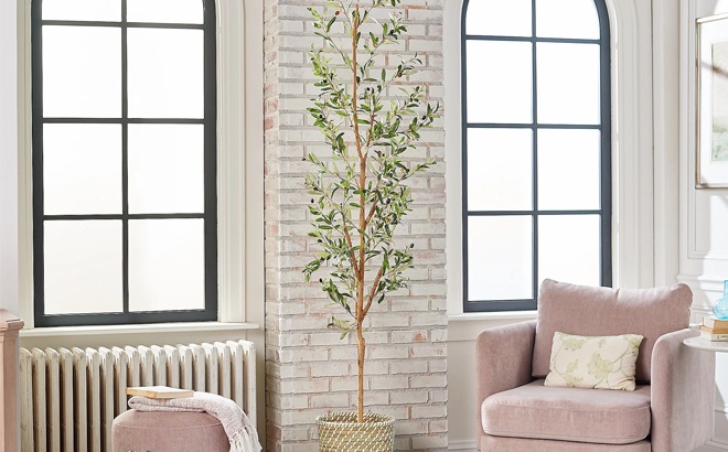 7-Foot Artificial Olive Tree $89 Shipped