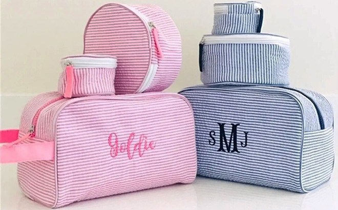 Personalized Cosmetic Bag 3-Piece Just $23.99