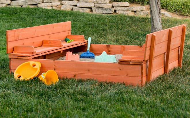 Kids Cedar Sandbox $104 Shipped