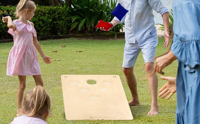 Cornhole & Beer Pong Board Game Set $49 Shipped