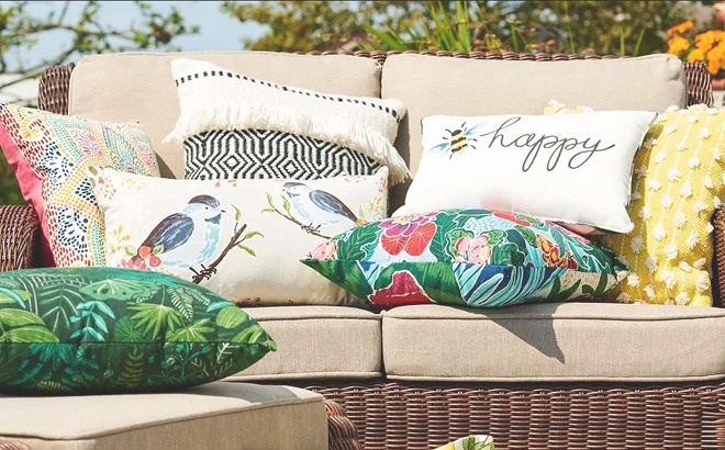 Outdoor Throw Pillows $9