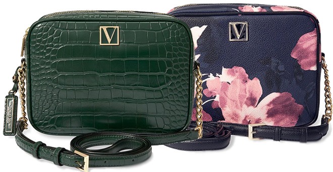 Victoria Secret Top Zip Crossbody Bag Limited Edition Midnight Blue  Colorblock