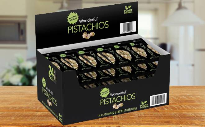 Wonderful Pistachios 24-Pack Only $14