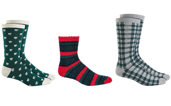 Club Room Holiday Socks $3.20 at Macy's