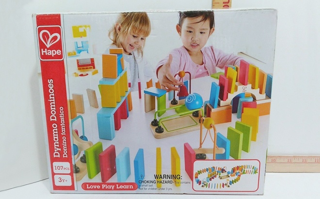 107-Piece Kids Wooden Domino Set $18